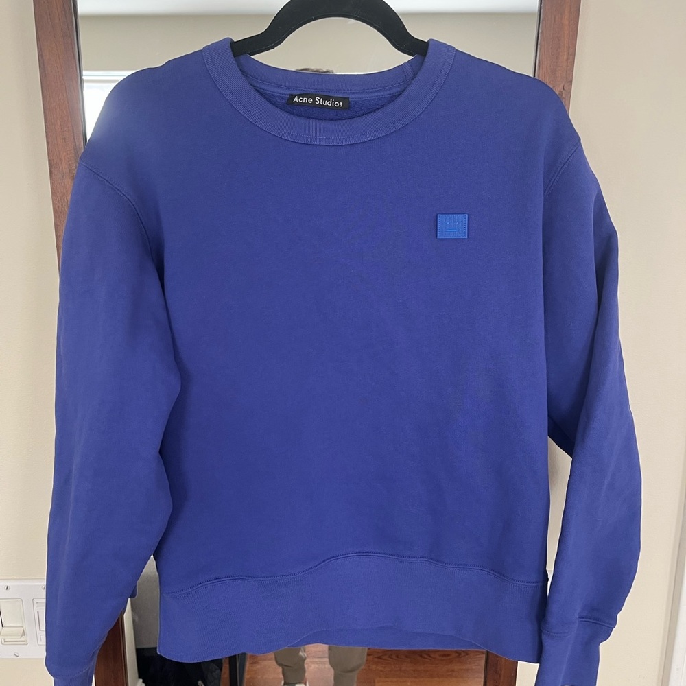 Acne Blue Fairview Patch Sweatshirt